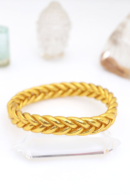 Braided Thai Buddhist Temple Bracelets, Rainbow or Gold, Mantra Bangle, Sizes Available