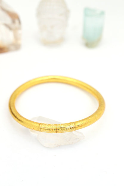 Mardi Gras Thai Buddhist Temple Mantra Bracelets, Thick, Purple, Green Gold Bangles