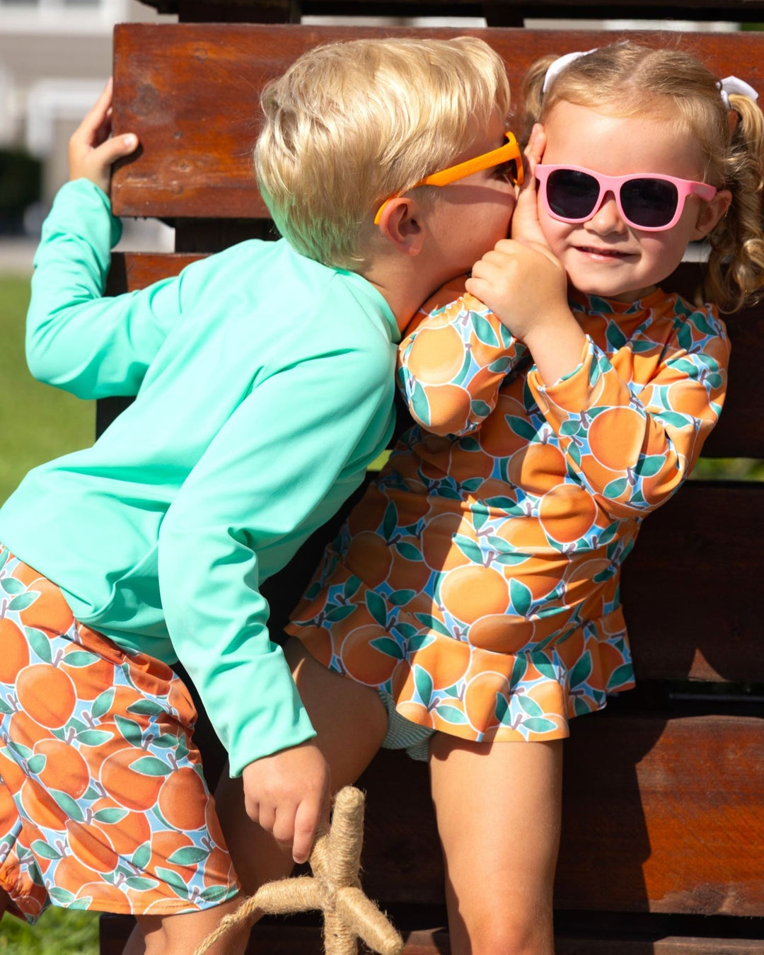 Cuties Girls Long Sleeve Sun Shirt and Bottom Set