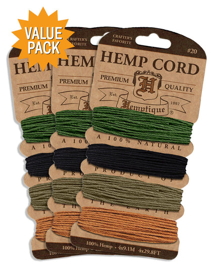 #20 Hemp Cord Card Value Packs!