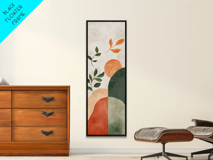 Canvas Print of Abstract Minimalist Art with Sage Green Wall Art, Orange Accents, Boho Decor, Southwest Wall Art, Above Couch Art, Living Room Art