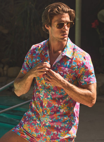 Men’s 5” Inseam Swim Trunks | Hot Tropic