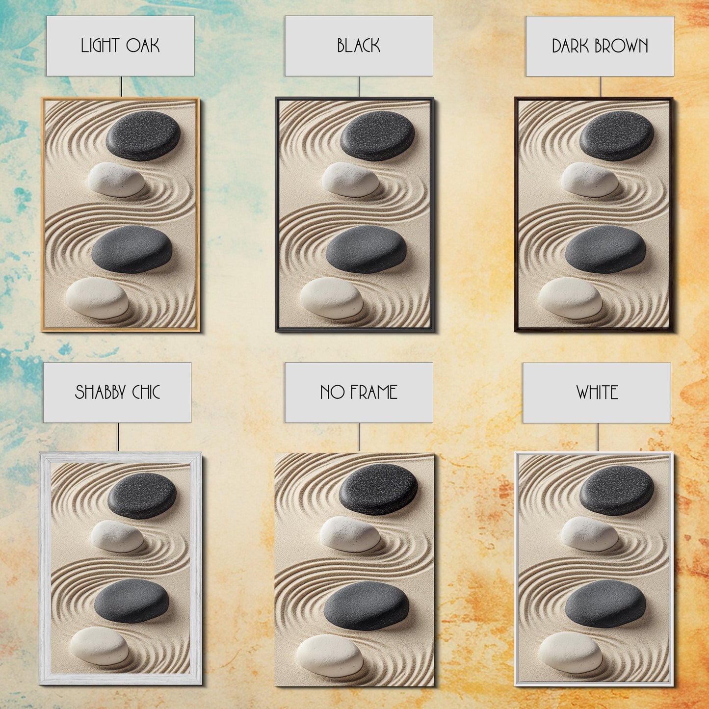Black White Zen Stones Canvas Print Minimalist Zen Wall Art Wabi Sabi Artwork Rustic Zen Decor Living Room Art Bedroom Artwork