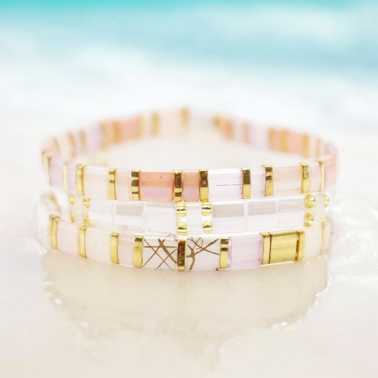 TOTALLY CHIC - Beaded Bracelets - Set of 3