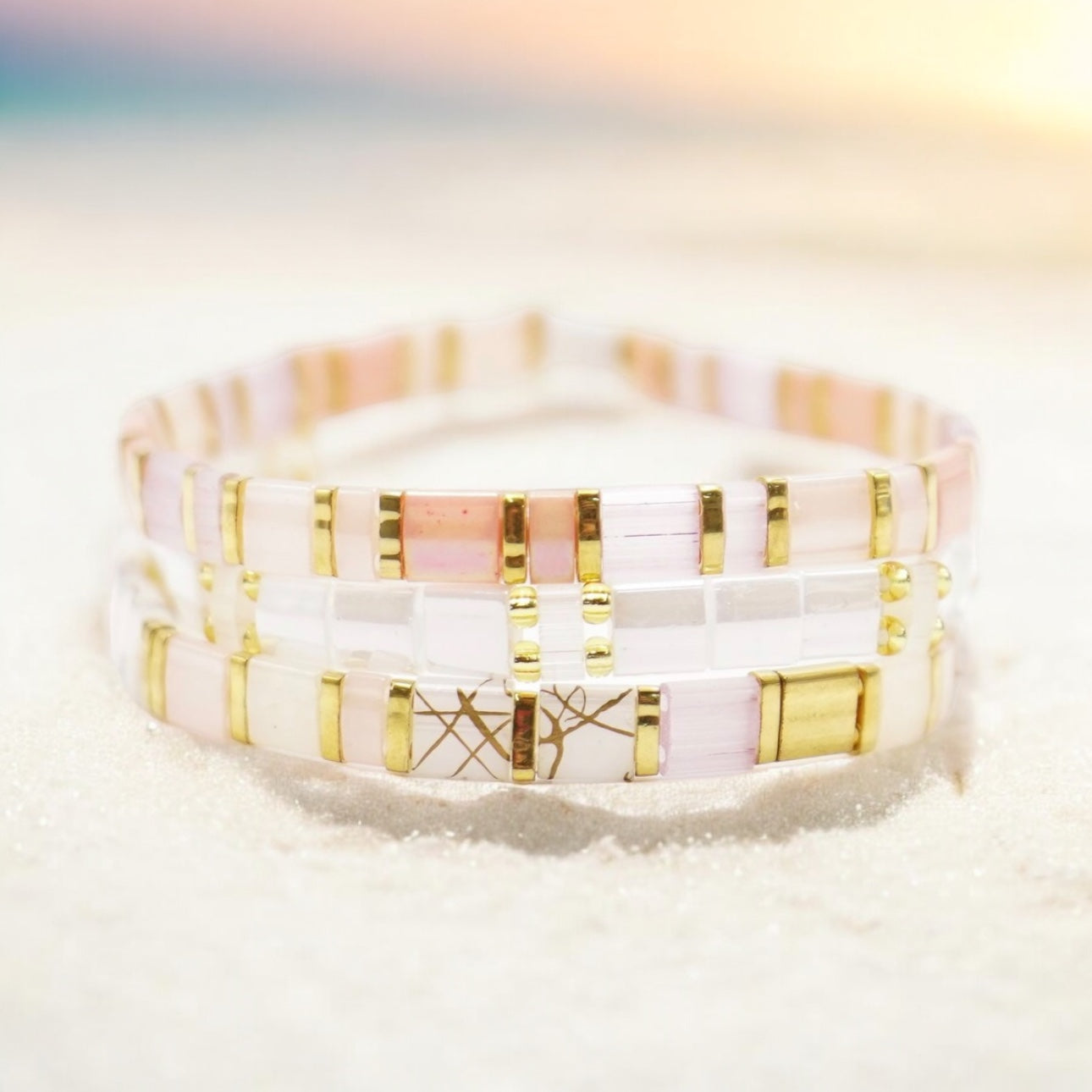 TOTALLY CHIC - Beaded Bracelets - Set of 3