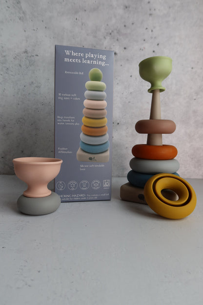 Silicone Ring Stacking Toy – 10pc| LYTL®️
