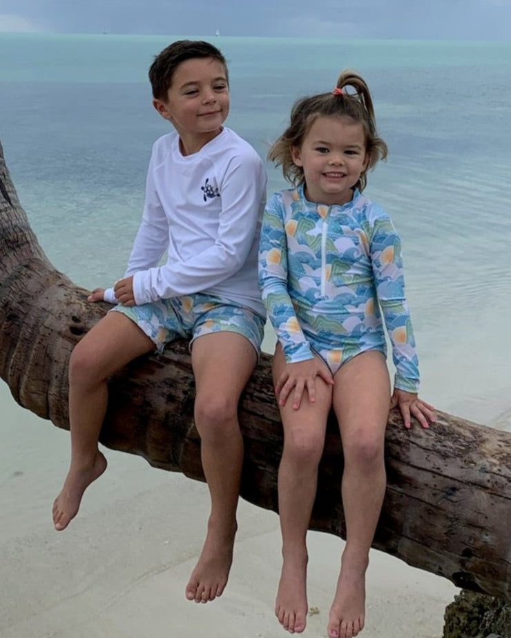 Ocean Orient Girls Long Sleeve Zip Front One Piece