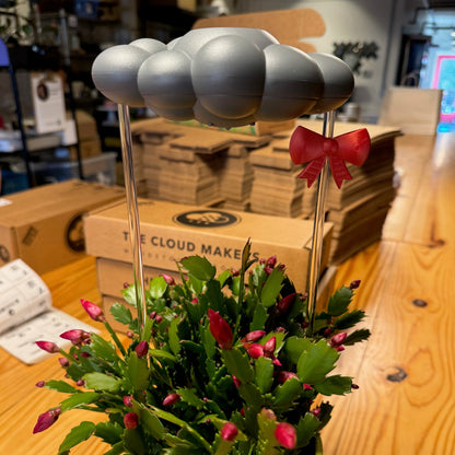 Stormy Dripping Rain Cloud with Bow Charm