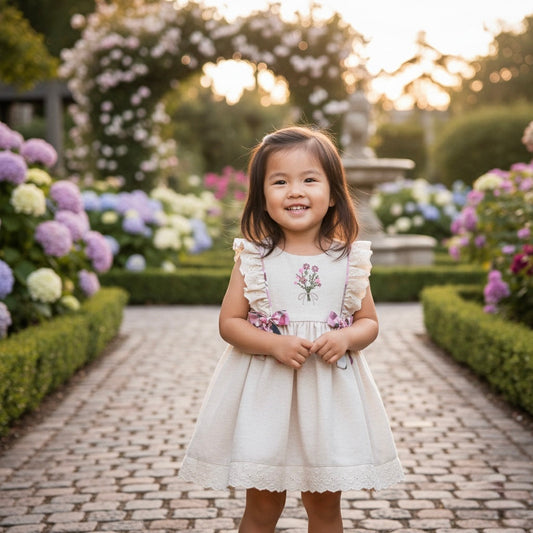Floral Embroidered Linen Dress