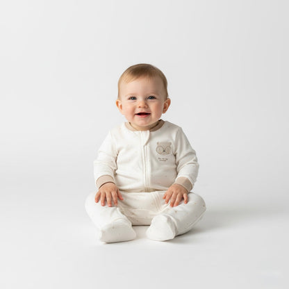 Teddy Ecru Onesie Organic Cotton