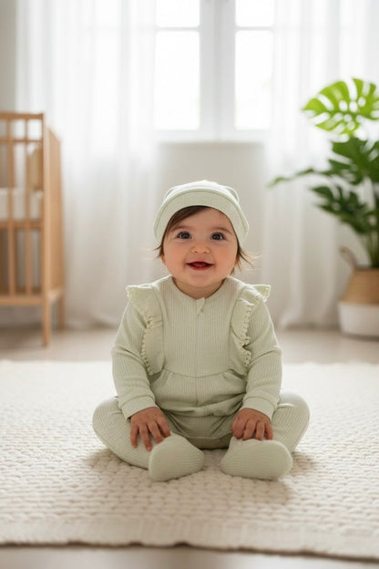 Mint Onesie and Beanie