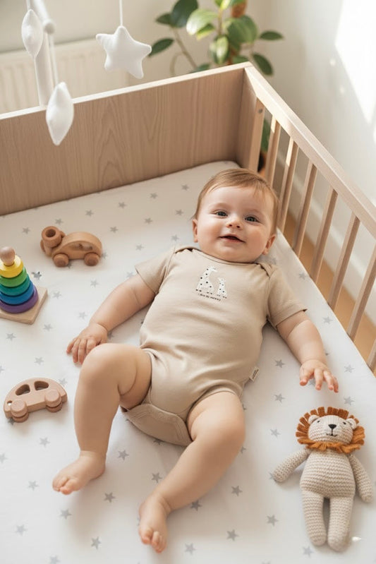 Organic Brown Giraffe Bodysuit