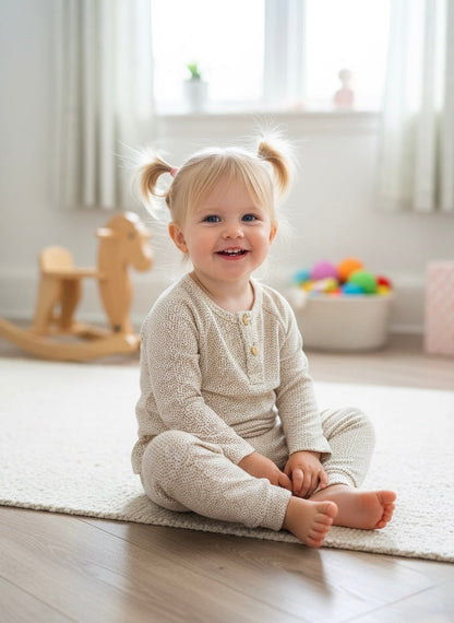 Beige Speckled 2 Piece Set