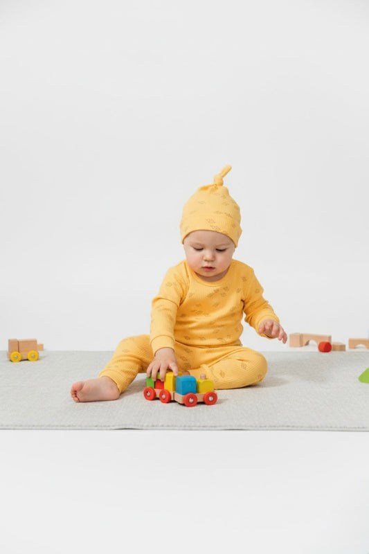 Three Piece Yellow Elephant Set