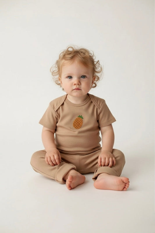 Pineapple Short Sleeve-Pant Set