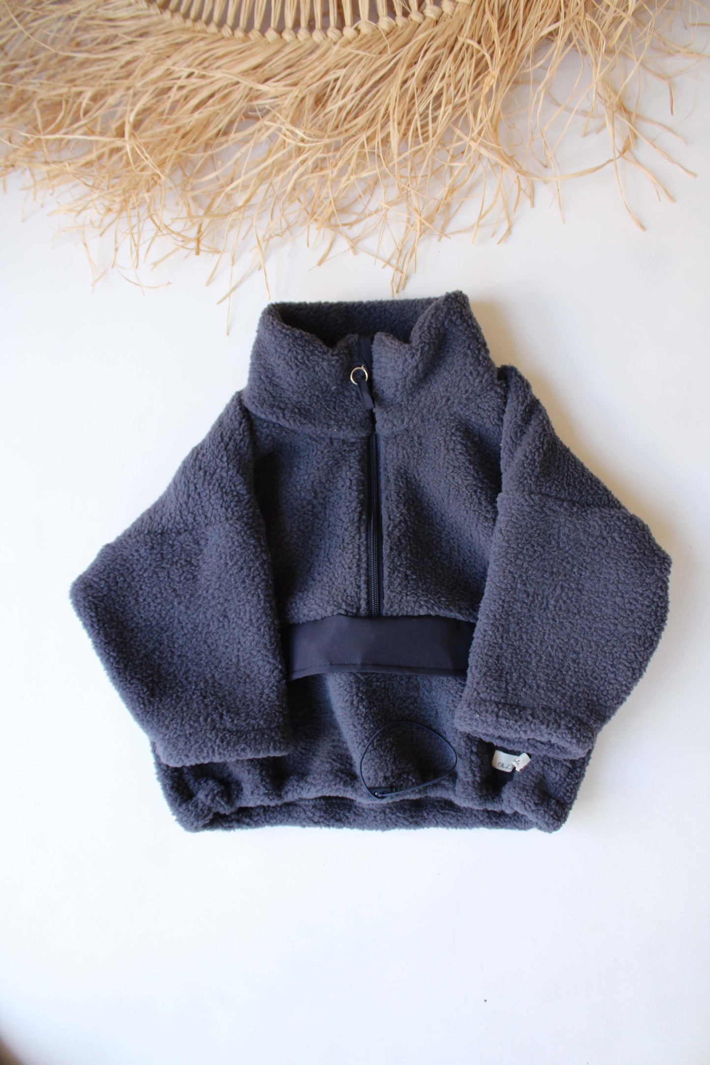 Oversize Fleece Blue Jacket