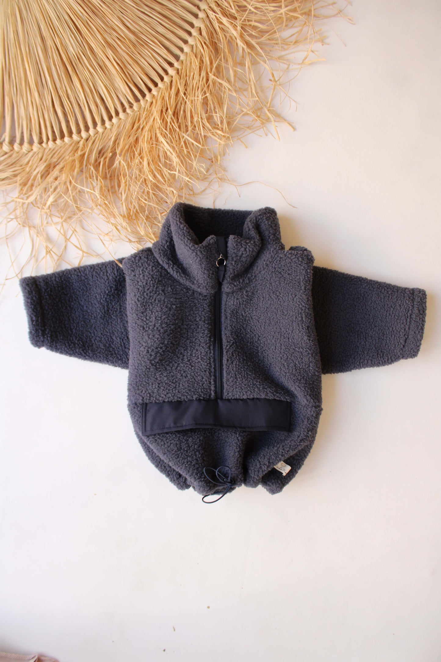 Oversize Fleece Blue Jacket