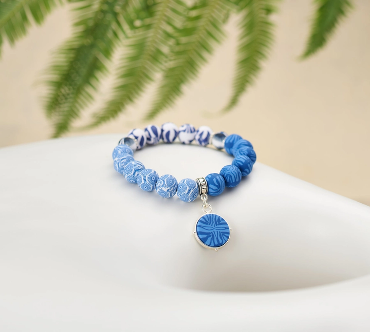 Santorini Reversible Color Block Charm Bracelet