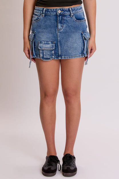 Women's Multi Cargo Mini Skirt