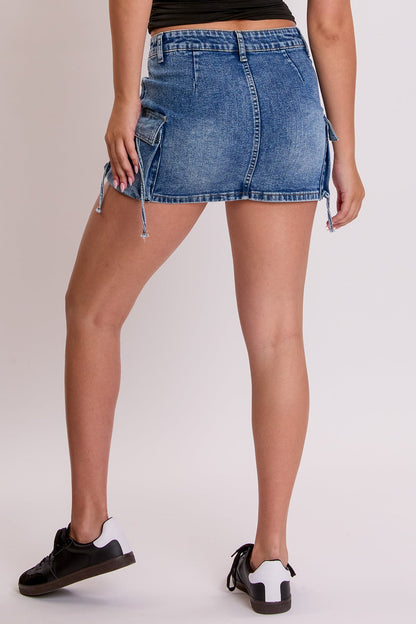 Women's Multi Cargo Mini Skirt