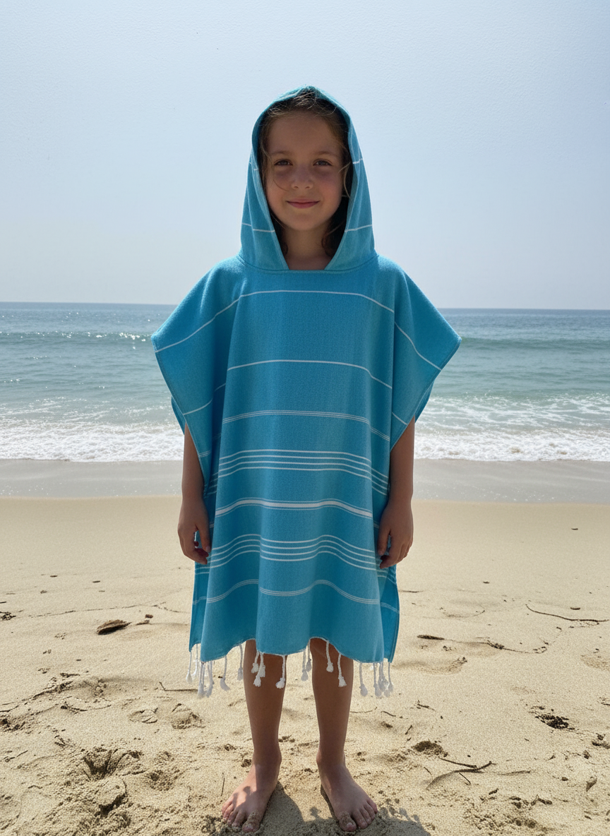 Kids Sun Poncho - 100% Turkish Cotton
