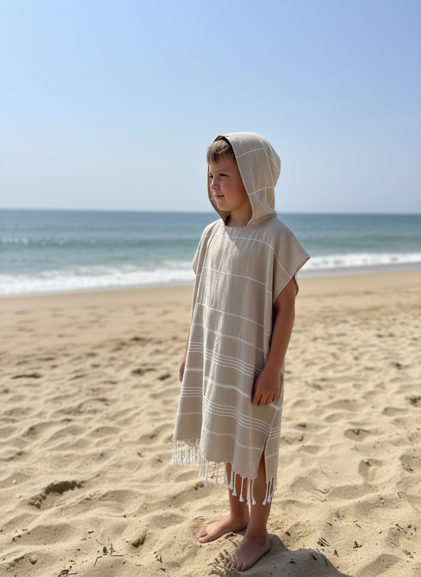 Kids Sun Poncho - 100% Turkish Cotton