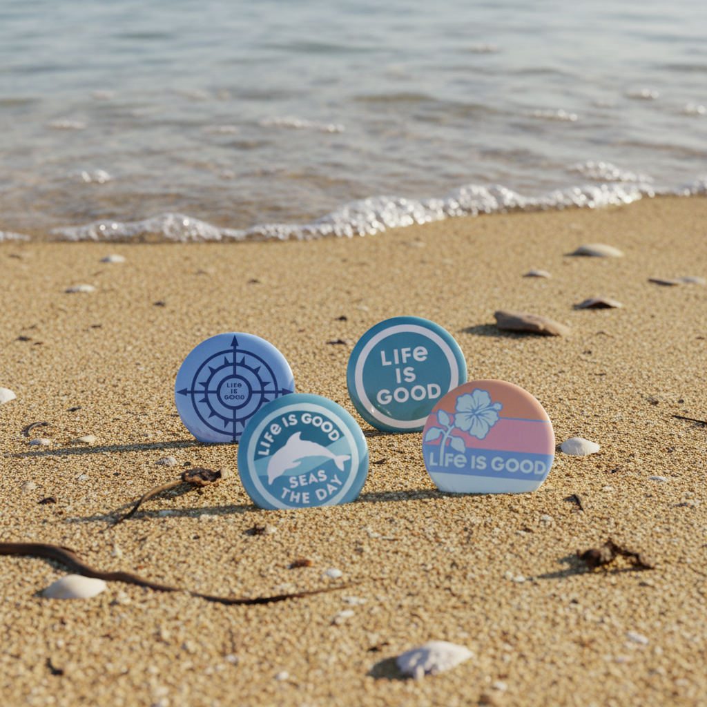 Beach Button 4-Pins Pack