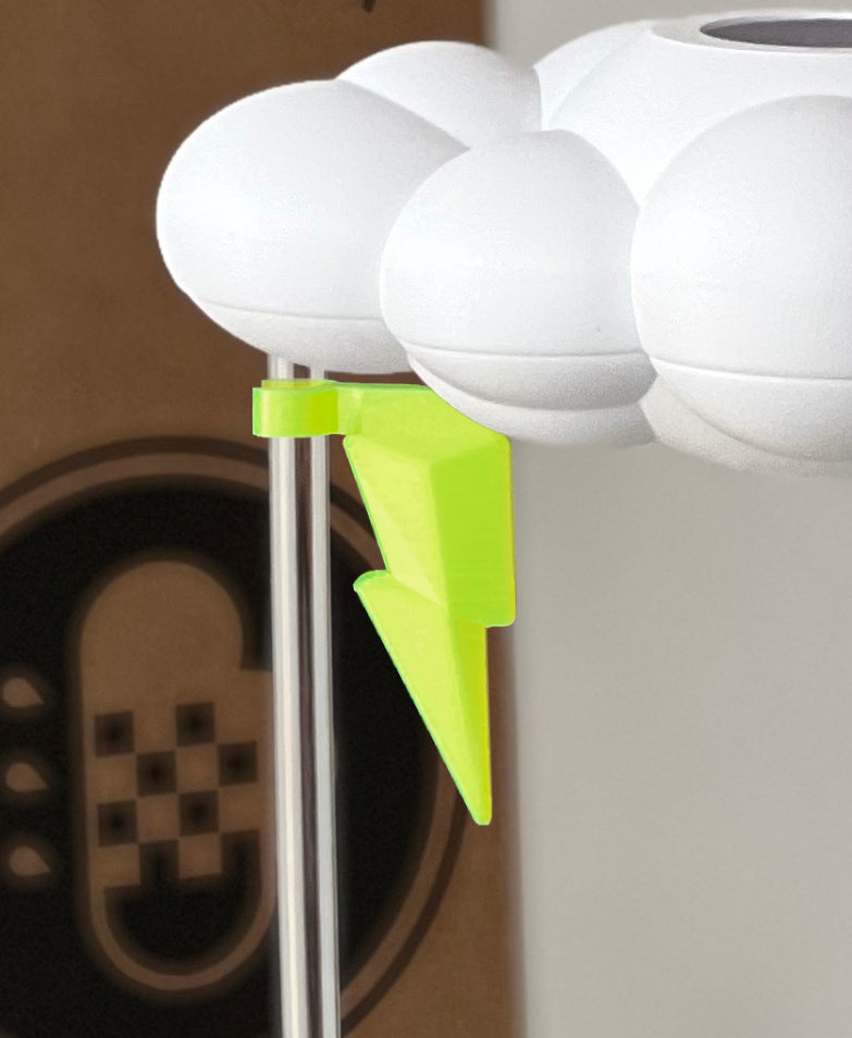 Original Dripping Rain Cloud with Neon Lightning Bolt Charm