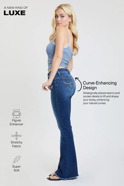 Women's Luxe High Rise WannaBettaButt Flare Jeans