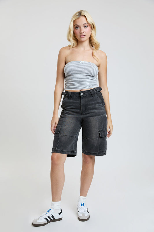 Women's High Rise Cargo Jort