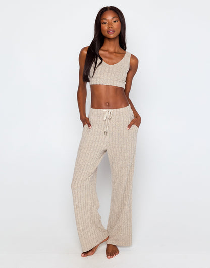 Mai V Neck Bra - Oatmeal