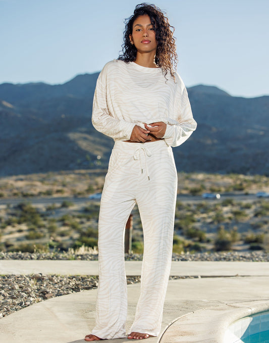 Mai Wide Leg Pant - White Tiger