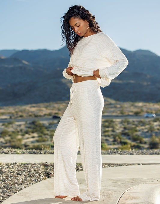 Mai Wide Leg Pant - White Tiger