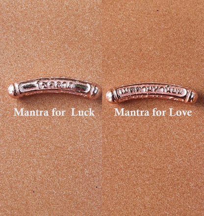 Mixed Metal Bangle Stack, Thai Buddhist Temple Bracelets, Mantra Bangle Set, Sizes Available