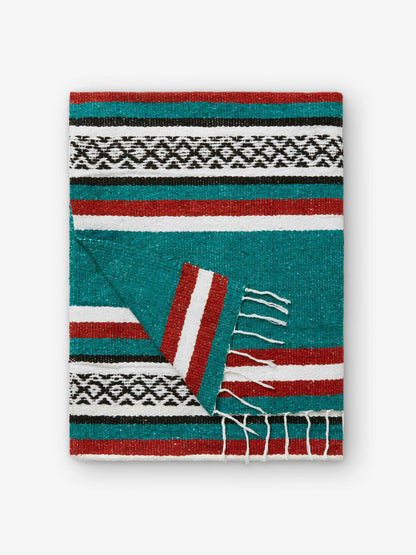 Rustic Green Cabo Mexican Blanket