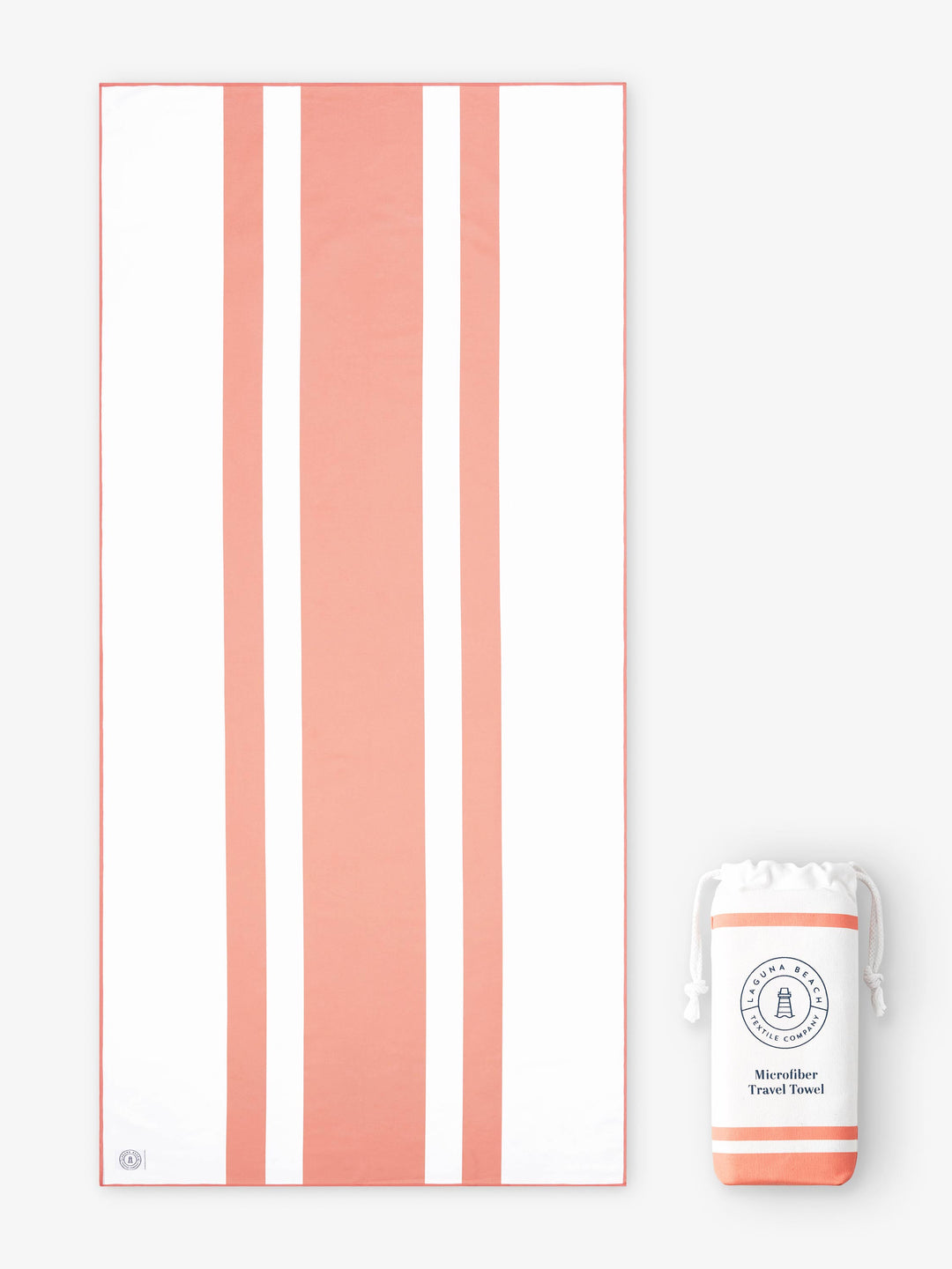 Coral Microfiber Beach Towel