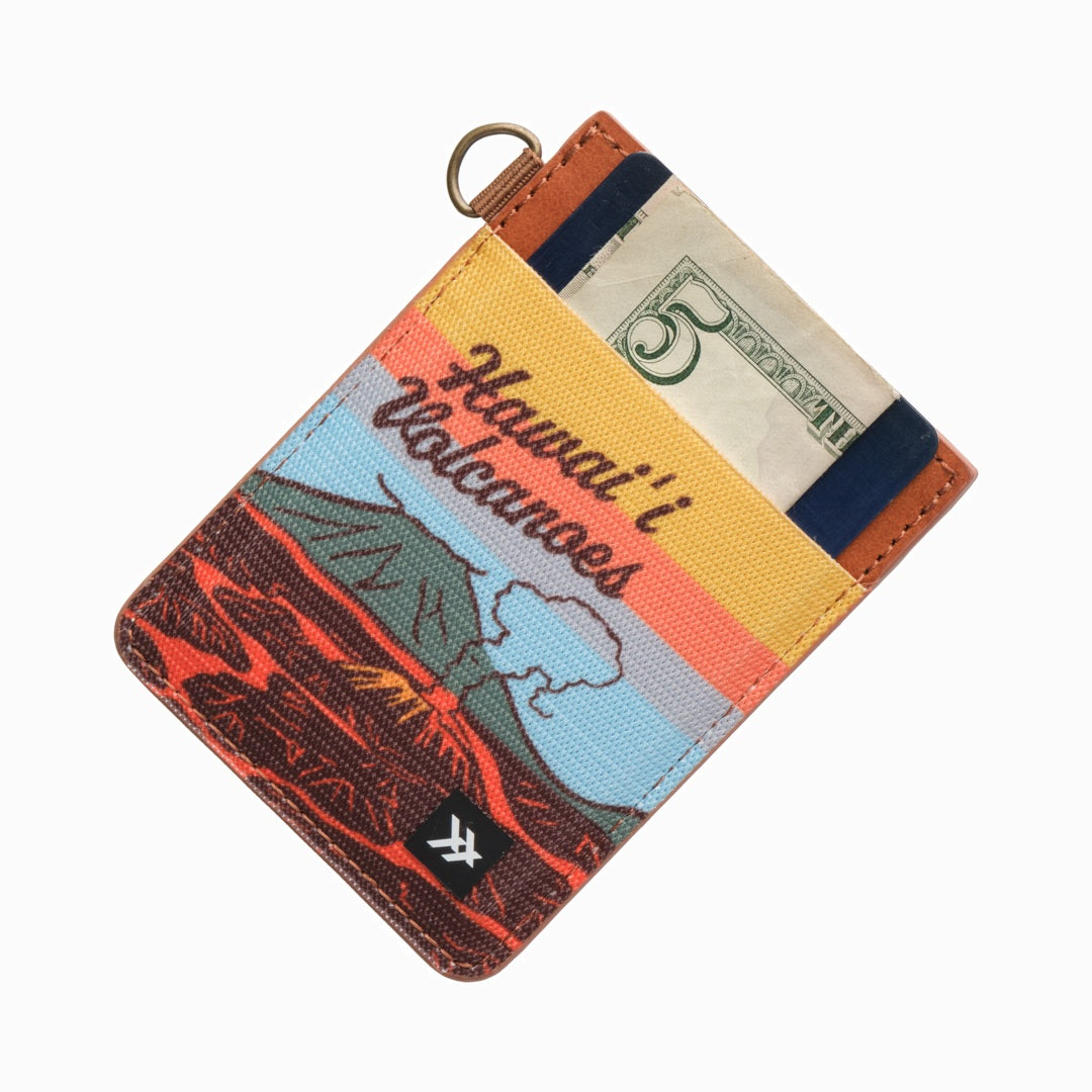Hawaii Volcanoes - Vertical Leather Wallet