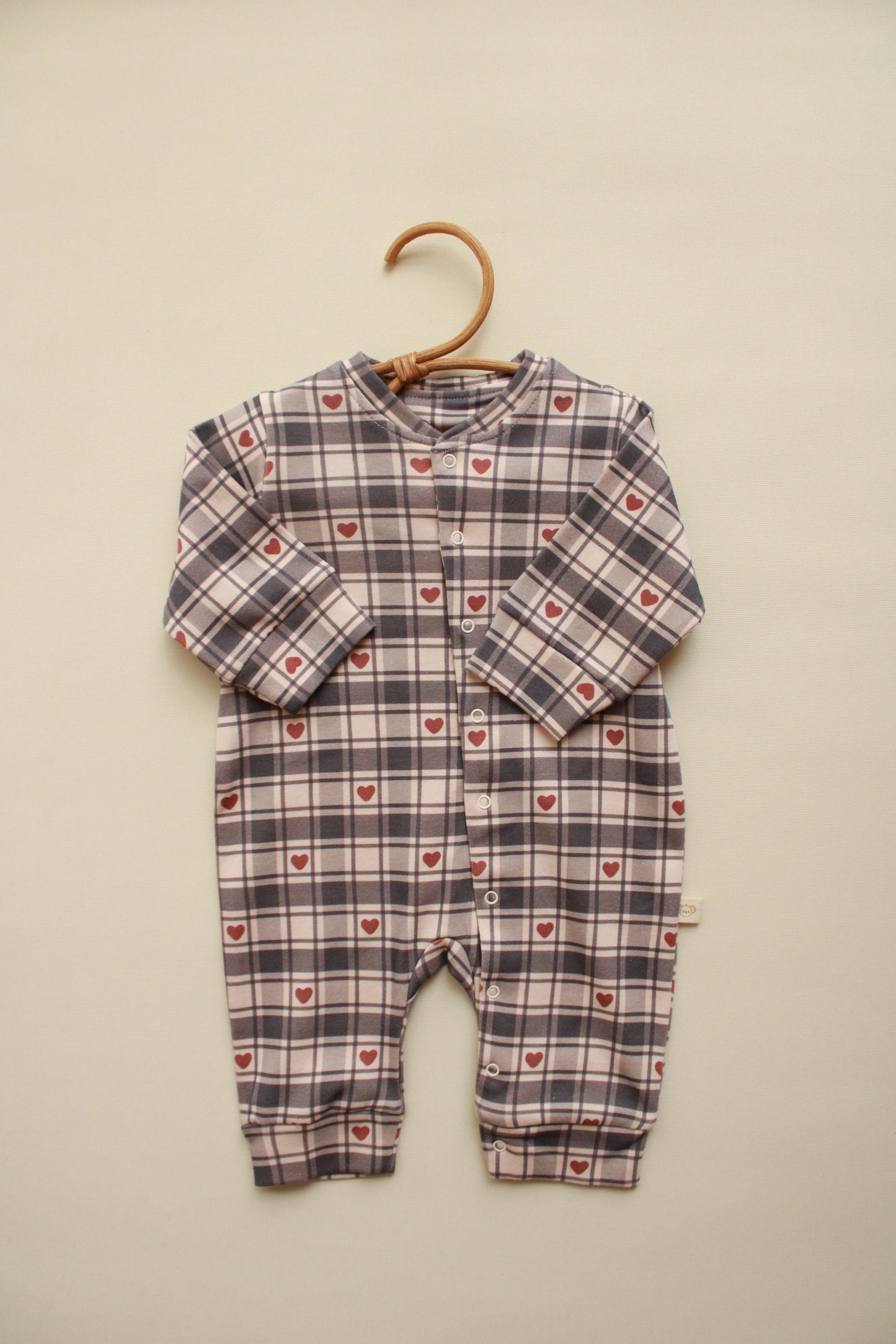 Heart Plaid Onesie