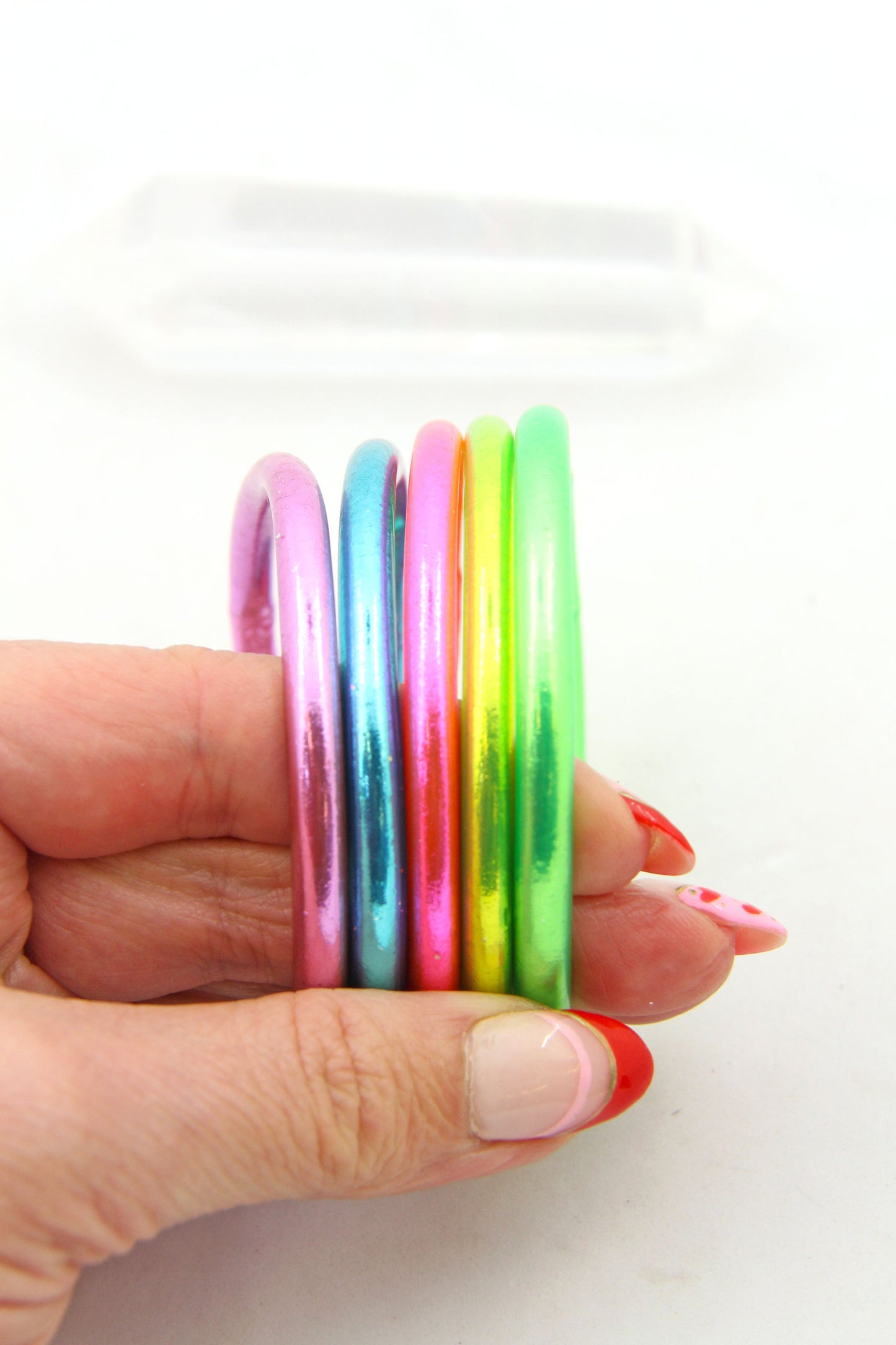 Arm Party Stacks: Rainbow Thai Buddhist Temple Bracelets, Mantra Bangle Sets, Kumlai