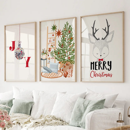 Nursery Christmas Winter Art Poster Home Decor