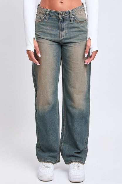 Women's Relaxed Wide Leg Rigid Denim Jeans
