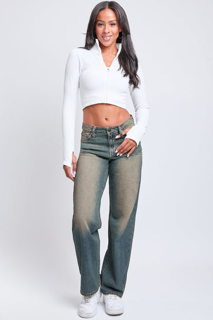 Women's Relaxed Wide Leg Rigid Denim Jeans