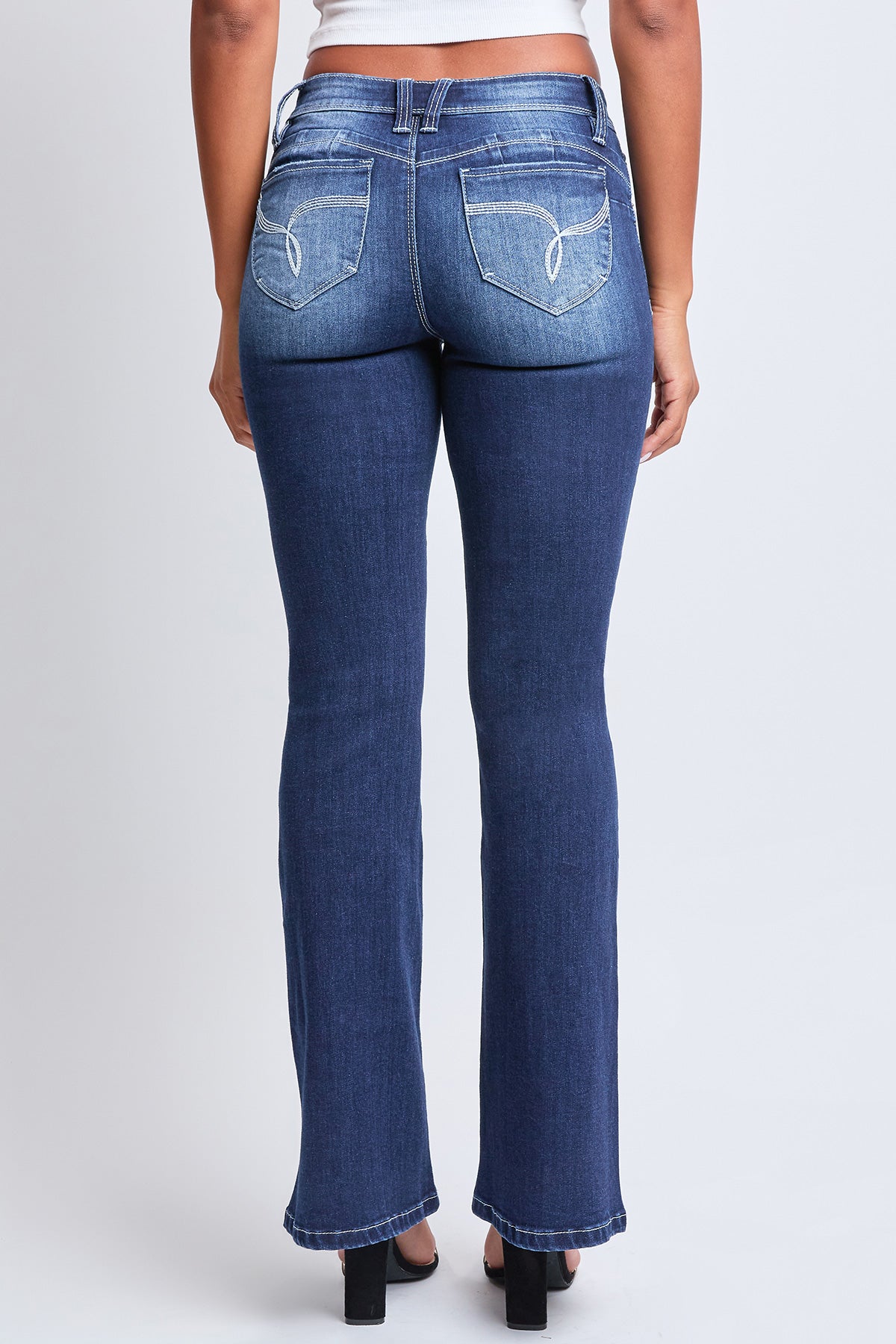 Women's WannaBettaButt Low Rise Embroidered Flare Jeans