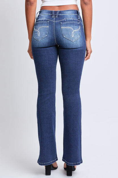 Women's WannaBettaButt Low Rise Embroidered Flare Jeans