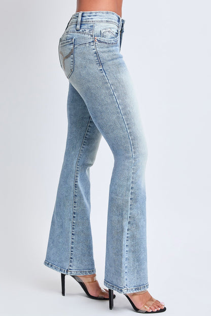 Women's WannaBettaButt Low Rise Embroidered Flare Jeans