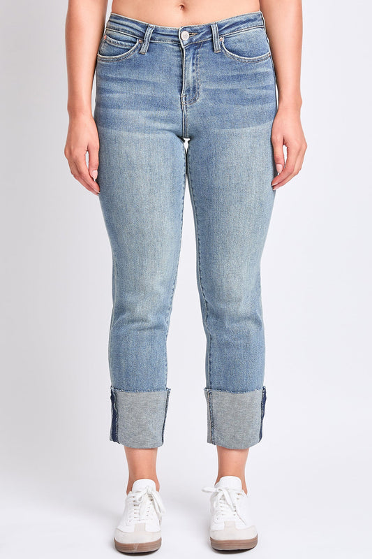 Women's Luxe Dixie High Rise Mega Cuff Straight Leg