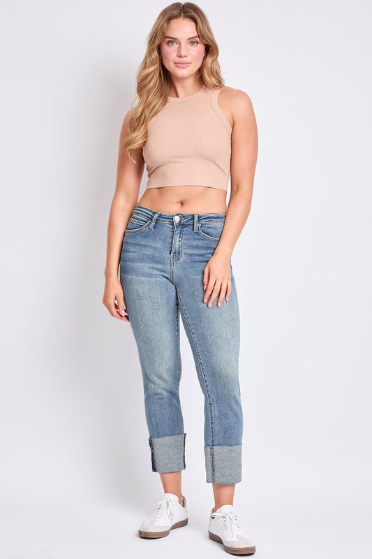 Women's Luxe Dixie High Rise Mega Cuff Straight Leg