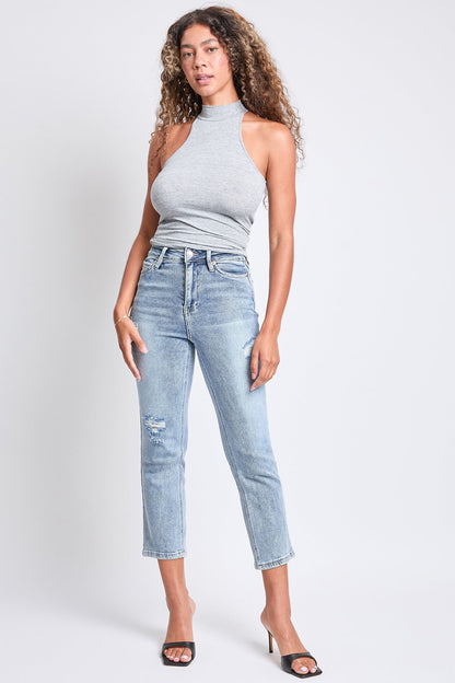 Women's Luxe High Rise Vintage Stretch Straight Leg Jeans