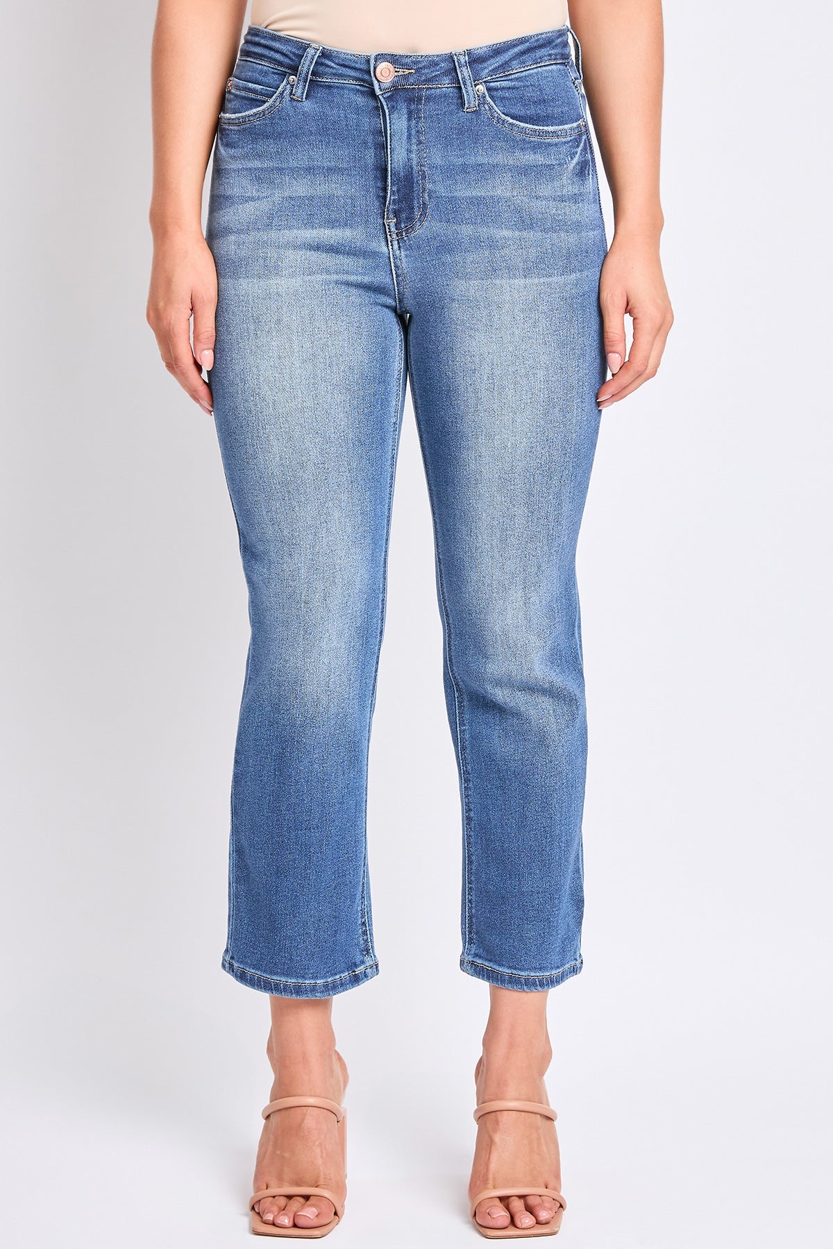 Women's Luxe High Rise Vintage Stretch Straight Leg Jeans