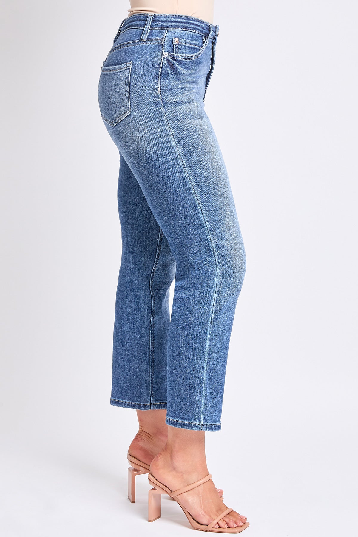 Women's Luxe High Rise Vintage Stretch Straight  Jeans